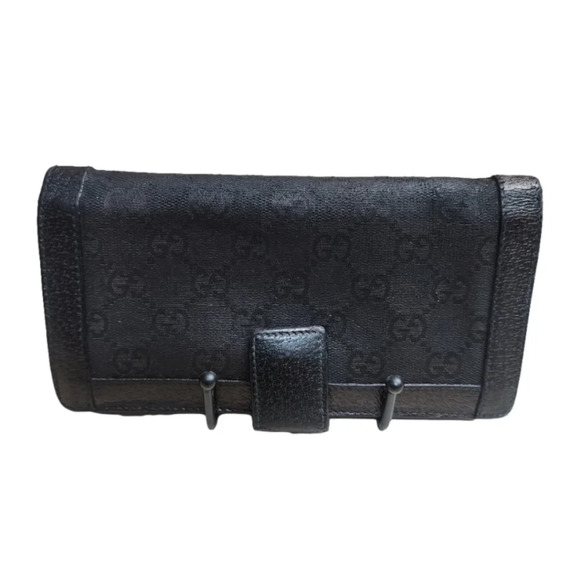 Authentic black canvas GUCCI continental long wallet - Picture 8 of 8